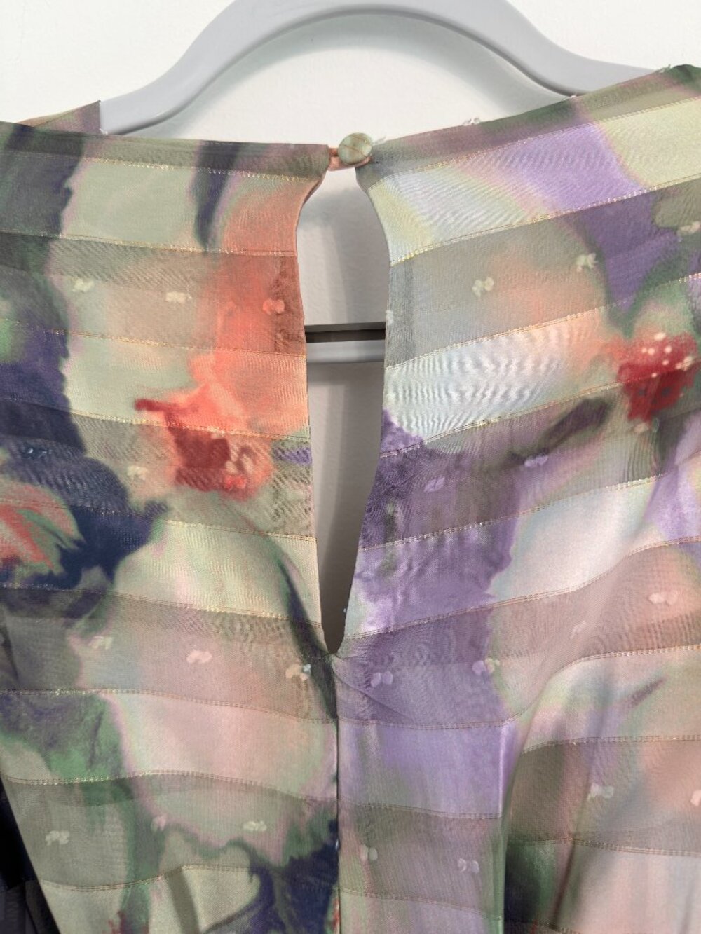 **Socialite Metallic Mixed Print Long Sleeve Midi Dress ✨🌸** - Picture 5 of 12